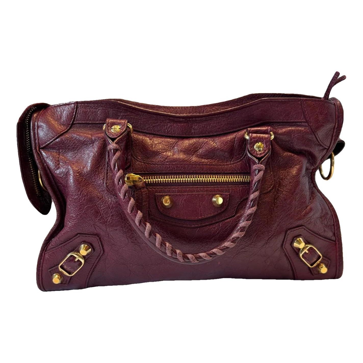 City leather handbag