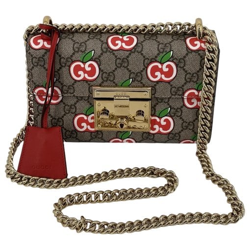 Padlock leather crossbody bag