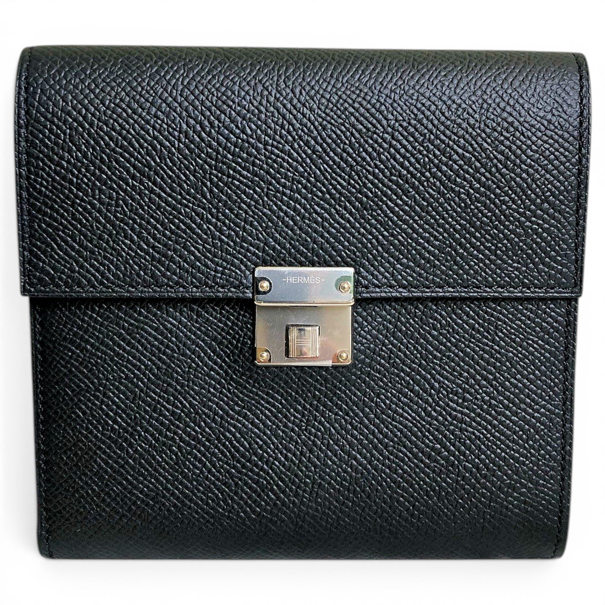 Leather clutch bag