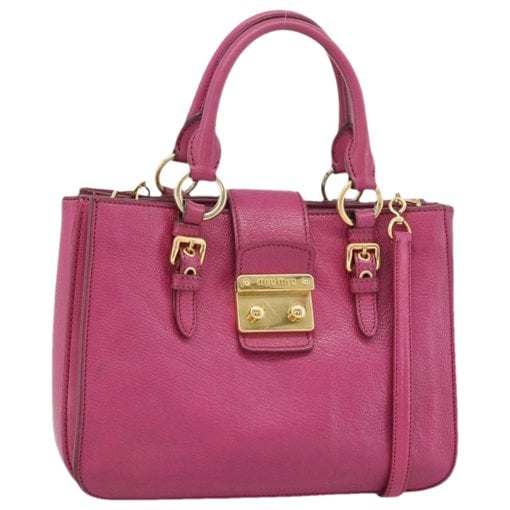 Madras leather tote