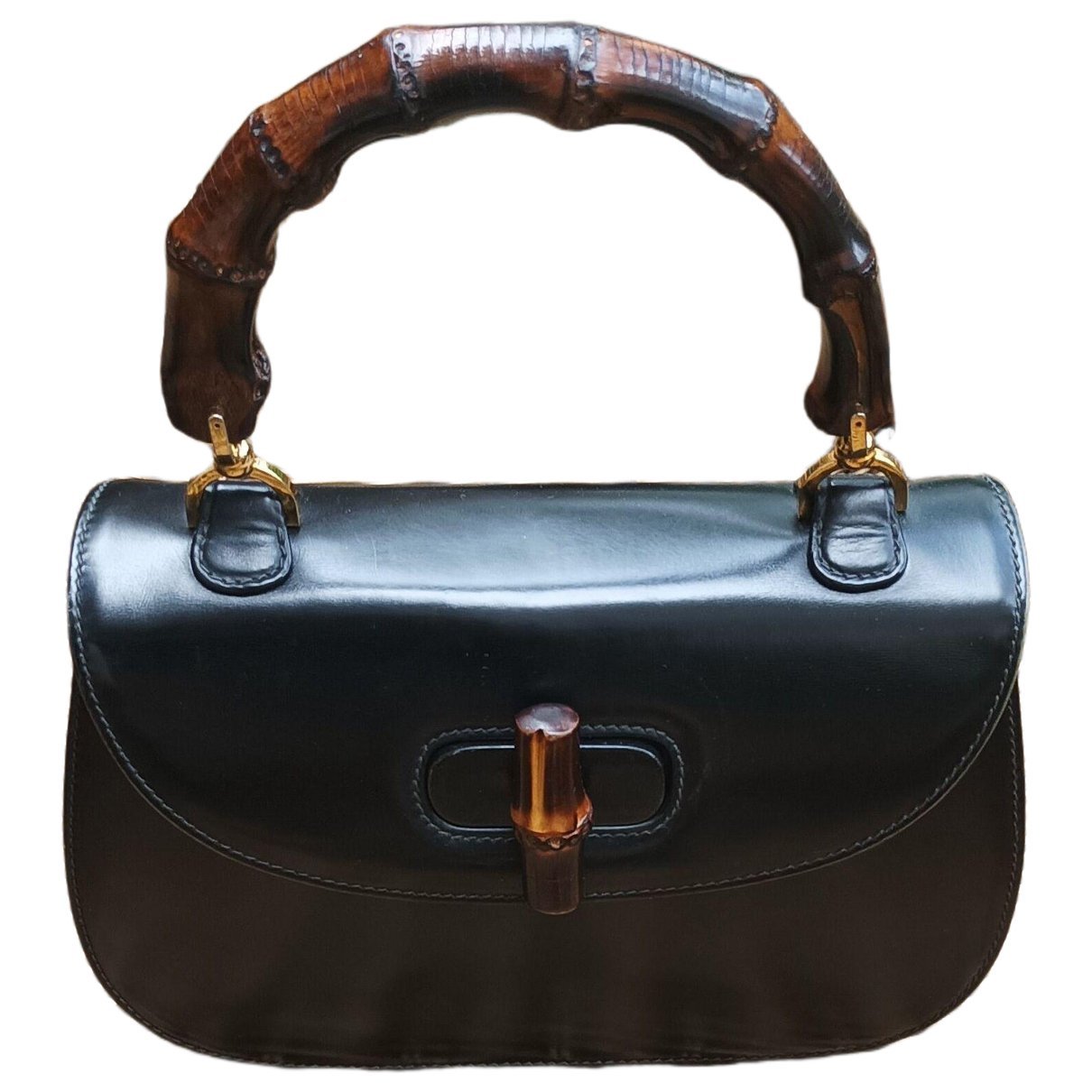 Convertible Bamboo Top Handle leather handbag