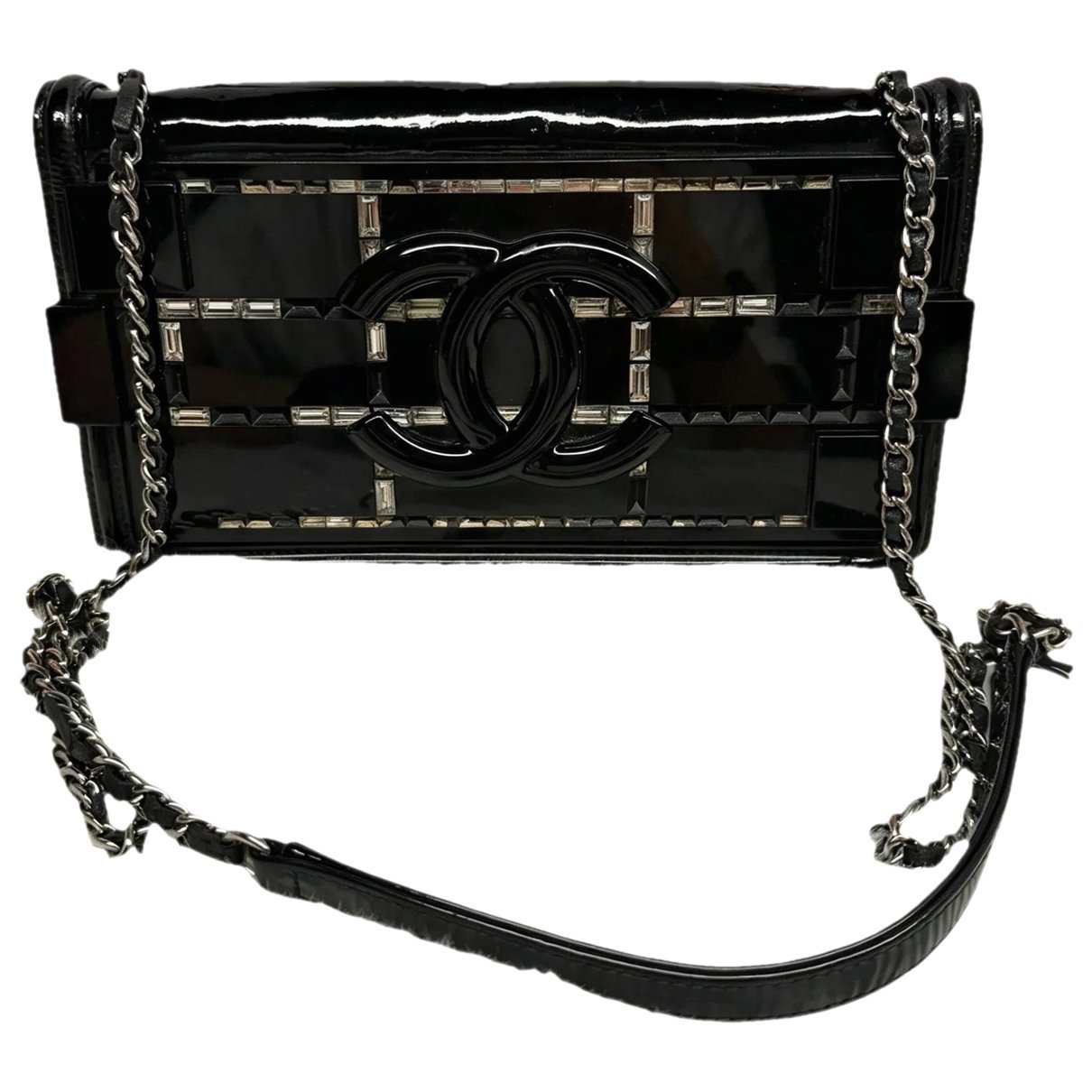 Patent leather handbag
