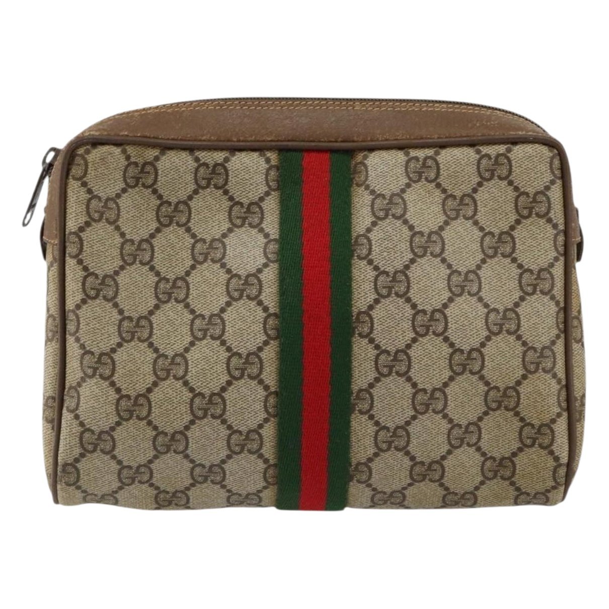 Leather clutch bag