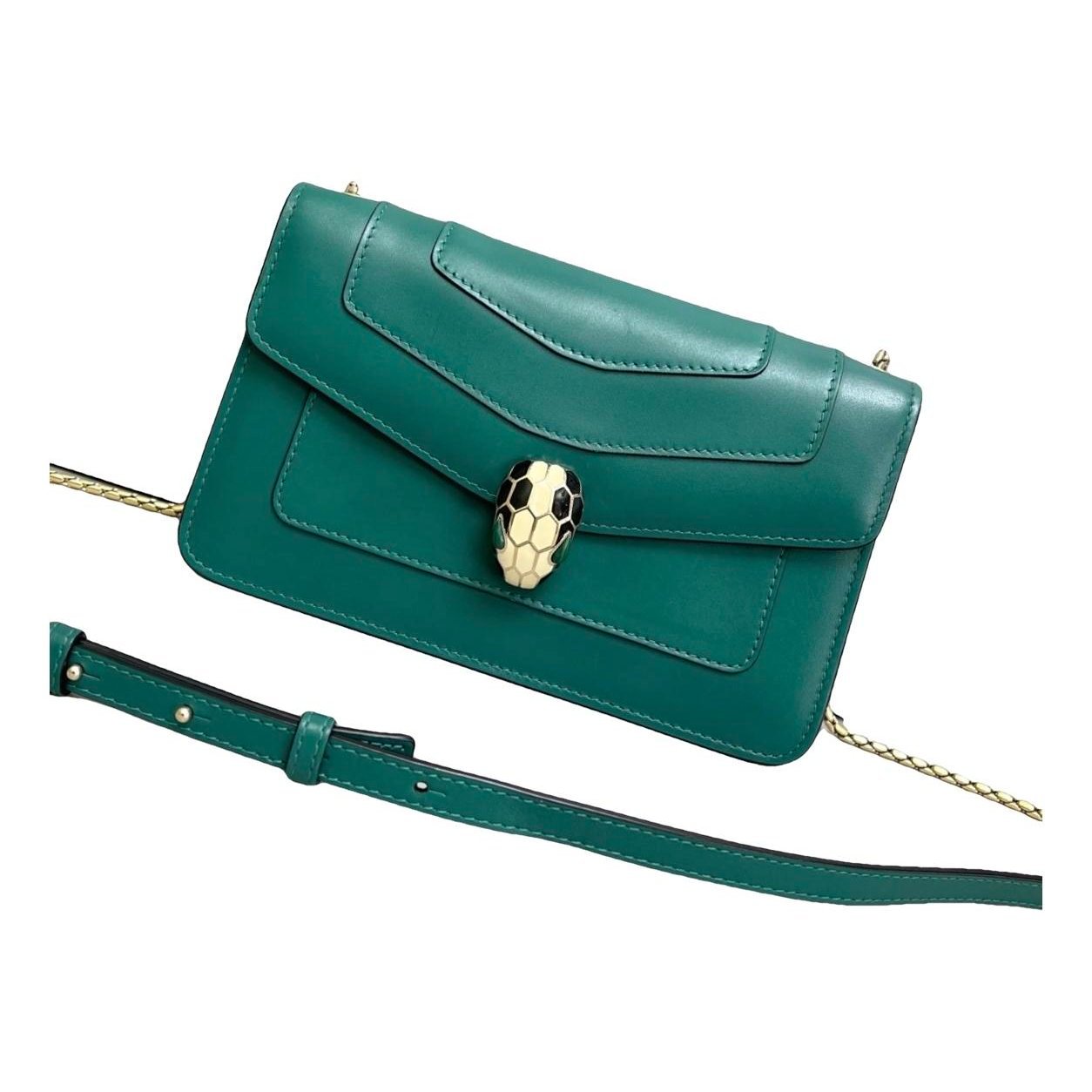 Serpenti leather handbag