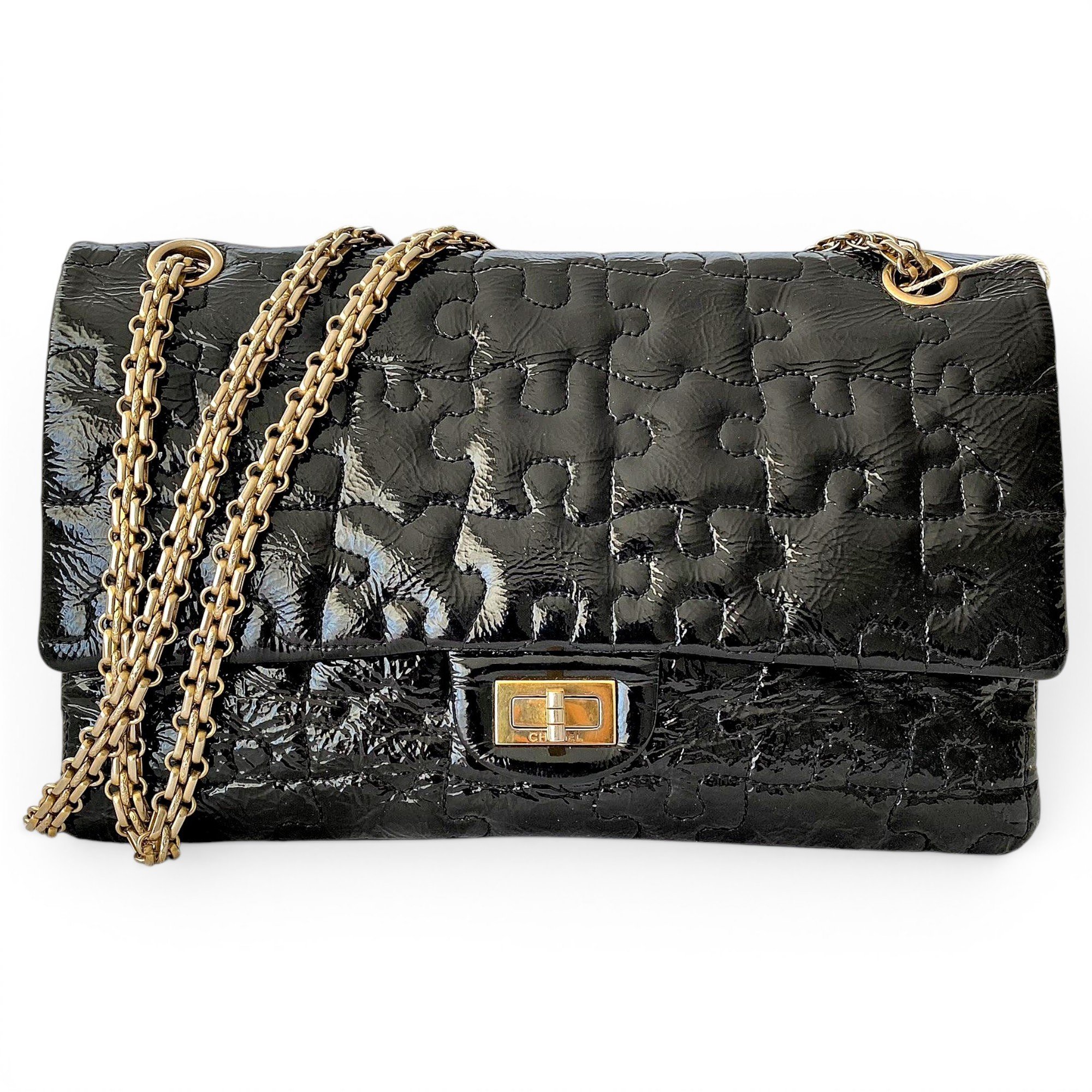 2.55 patent leather handbag