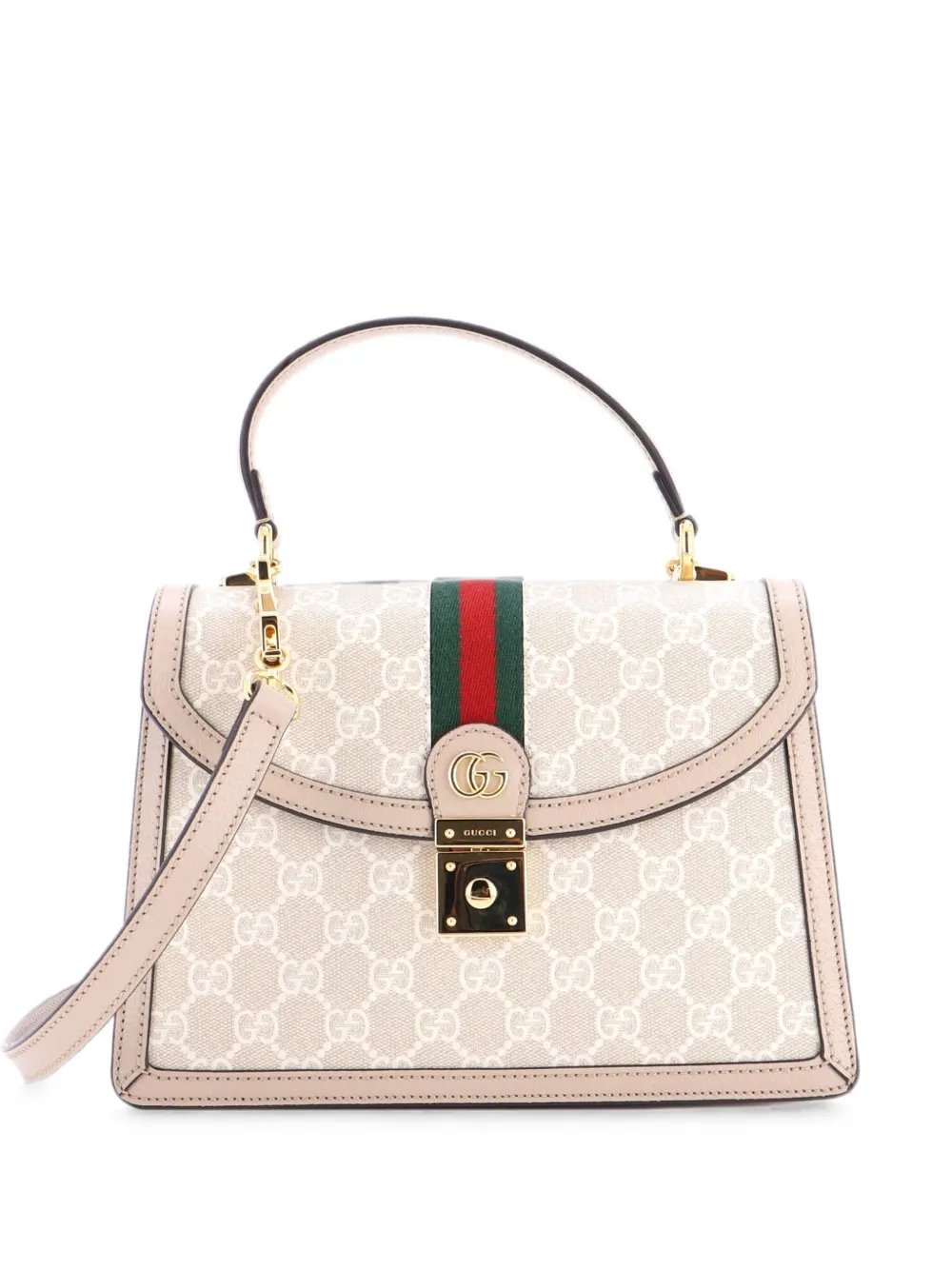 Ophidia Flap Top Handle Bag GG Coated Canvas Small satchel