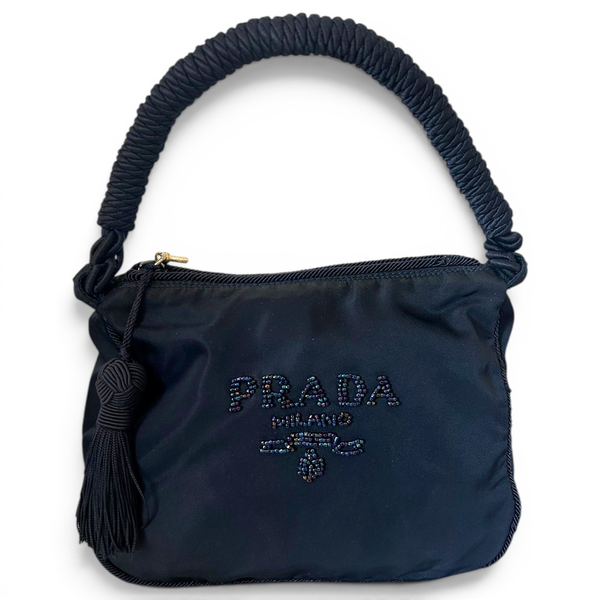 Re-Nylon glitter handbag