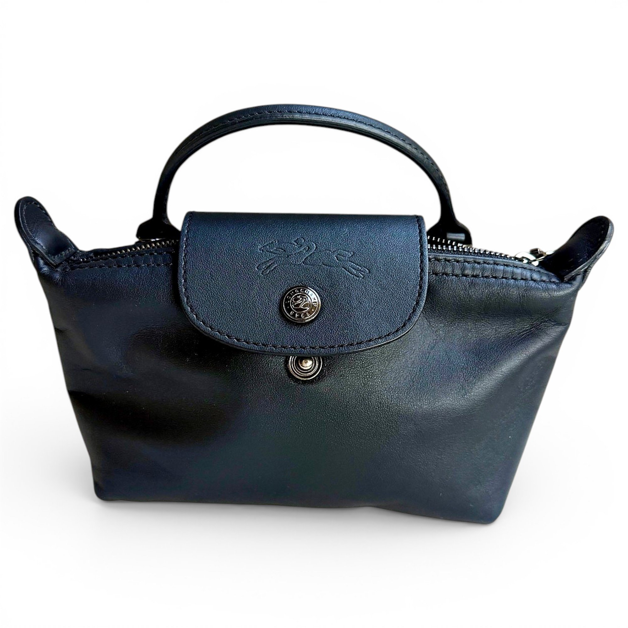 Pliage leather mini bag