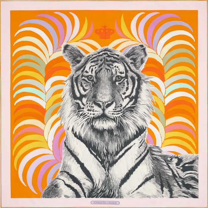 Tigre Royal 더블 페이스 스카프 90
