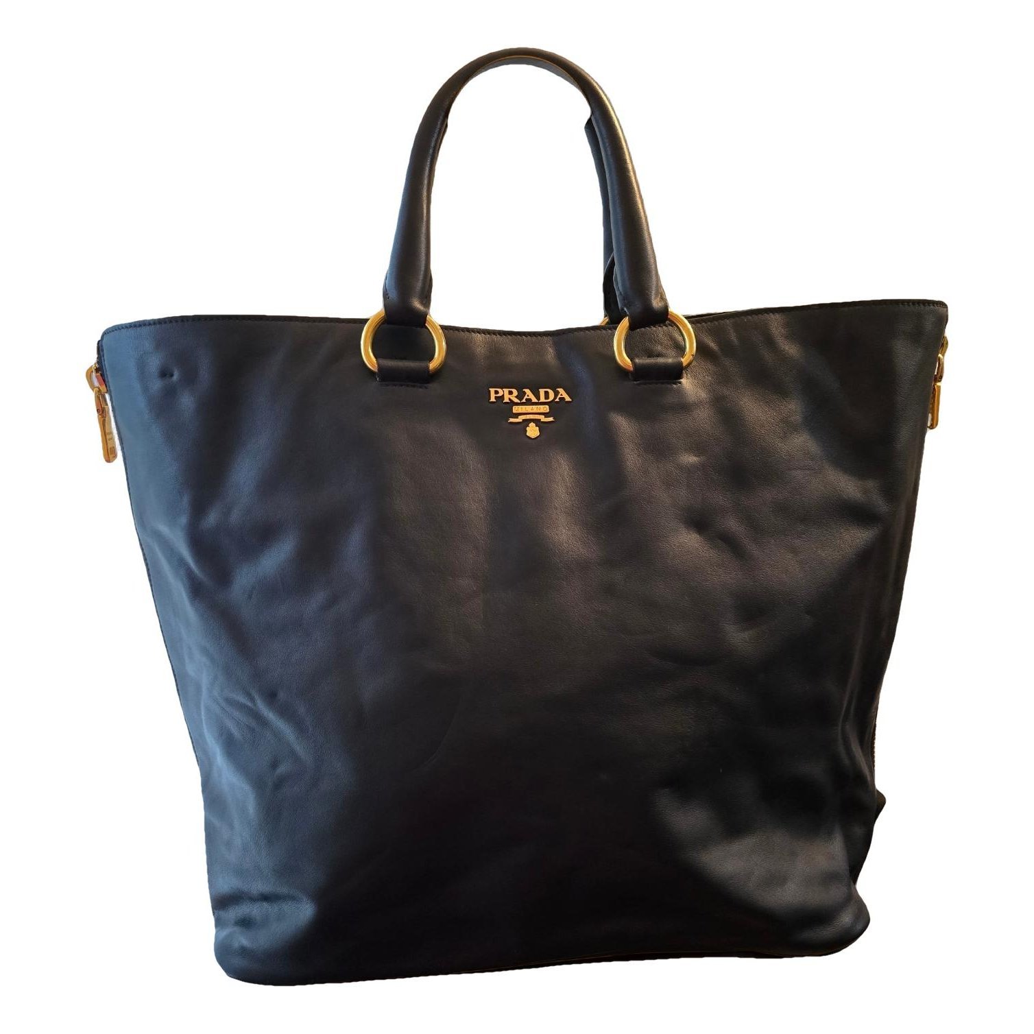 Leather clutch bag