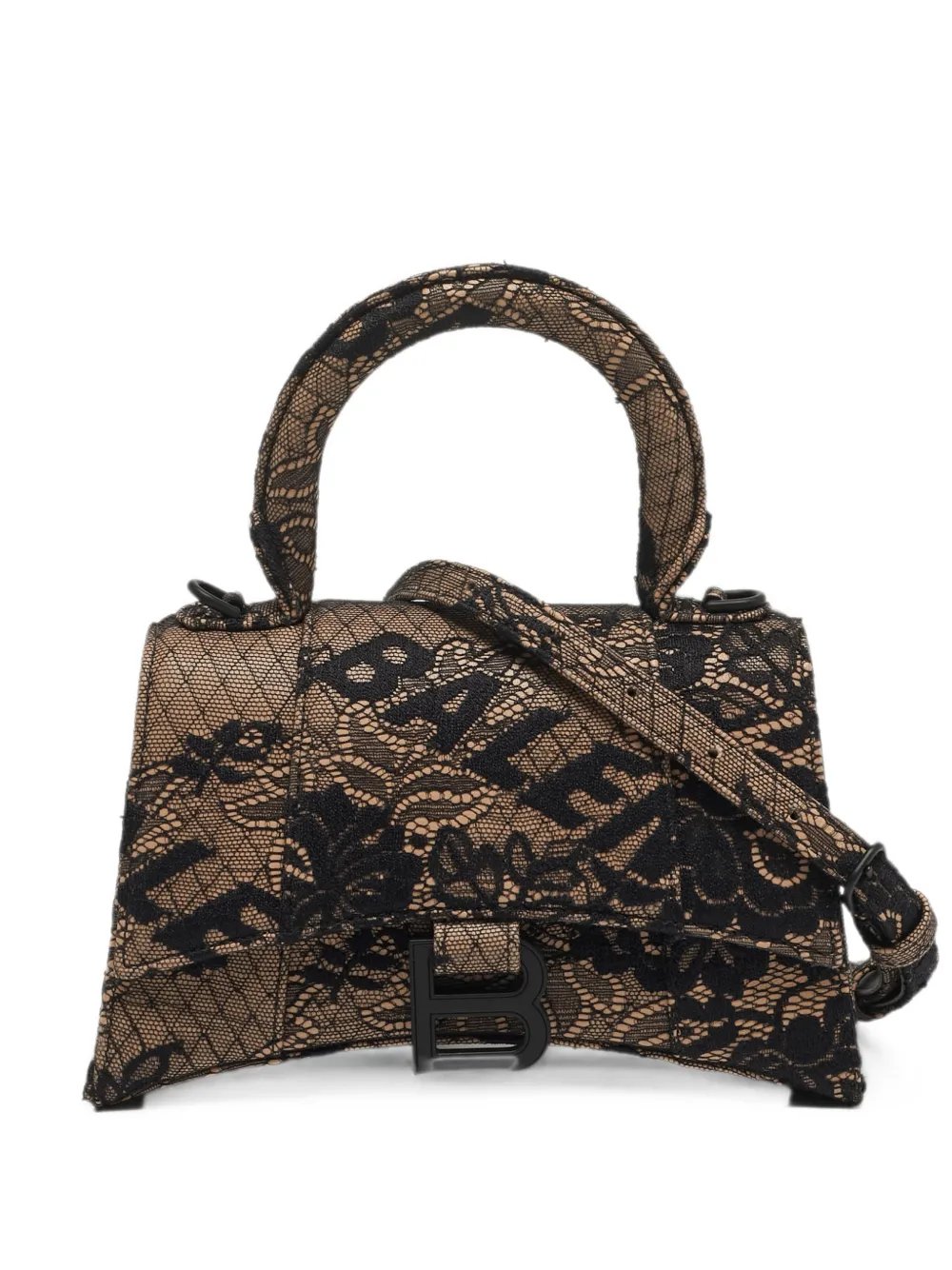 Balenciaga XS Hourglass lace shoulder bag