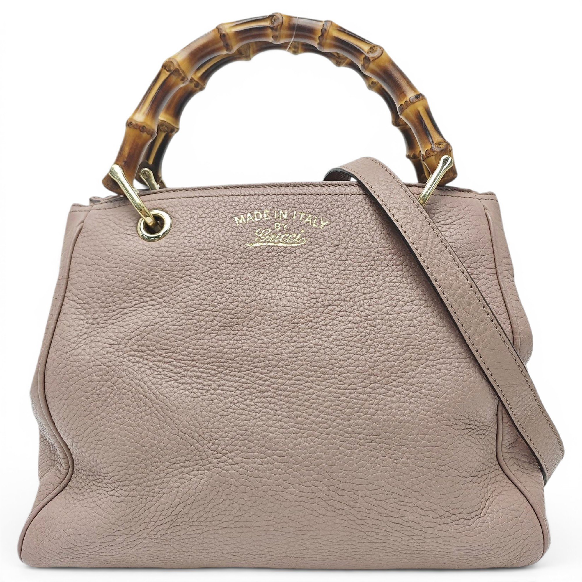 Bamboo leather handbag