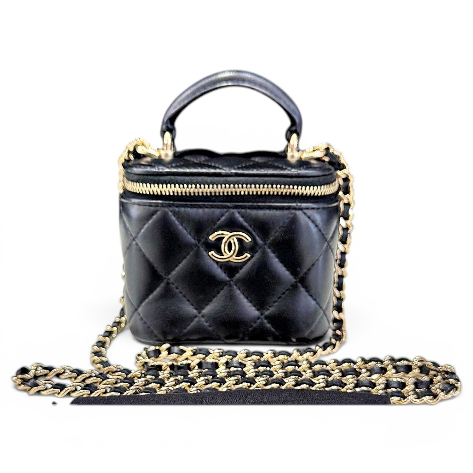Vanity leather handbag