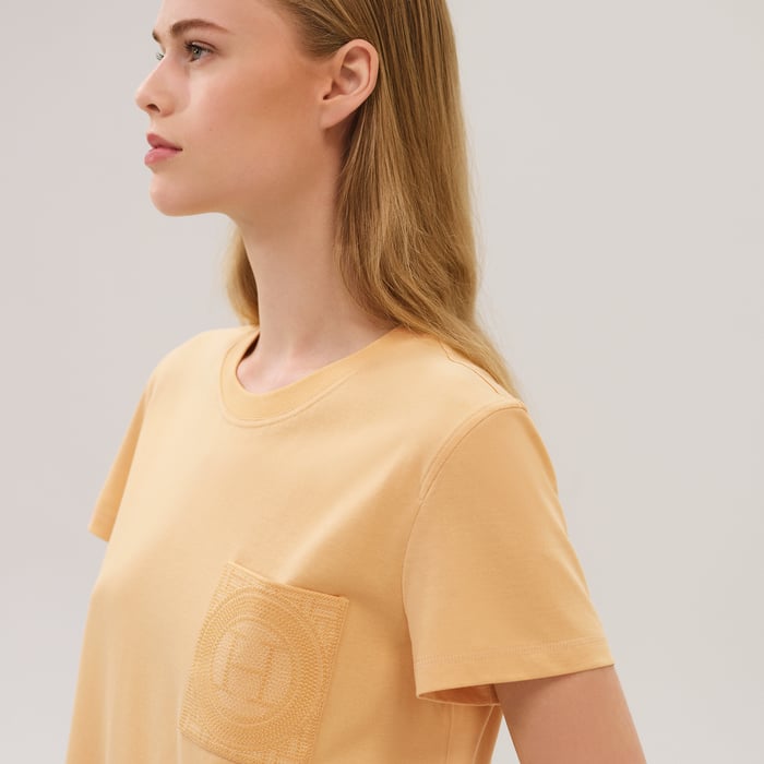 Jaune Labido Embroidered Pocket Dress