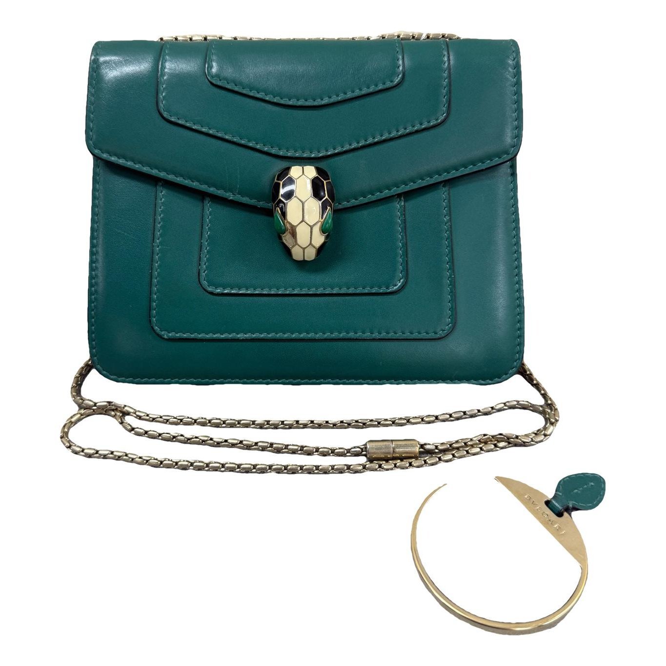 Serpenti leather handbag
