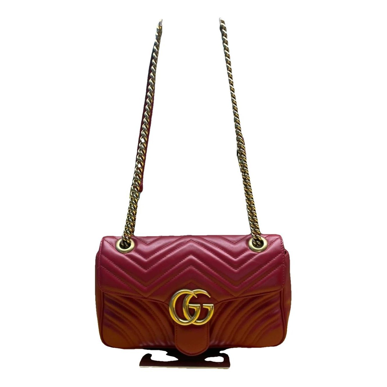 Pearly GG Marmont Flap leather handbag