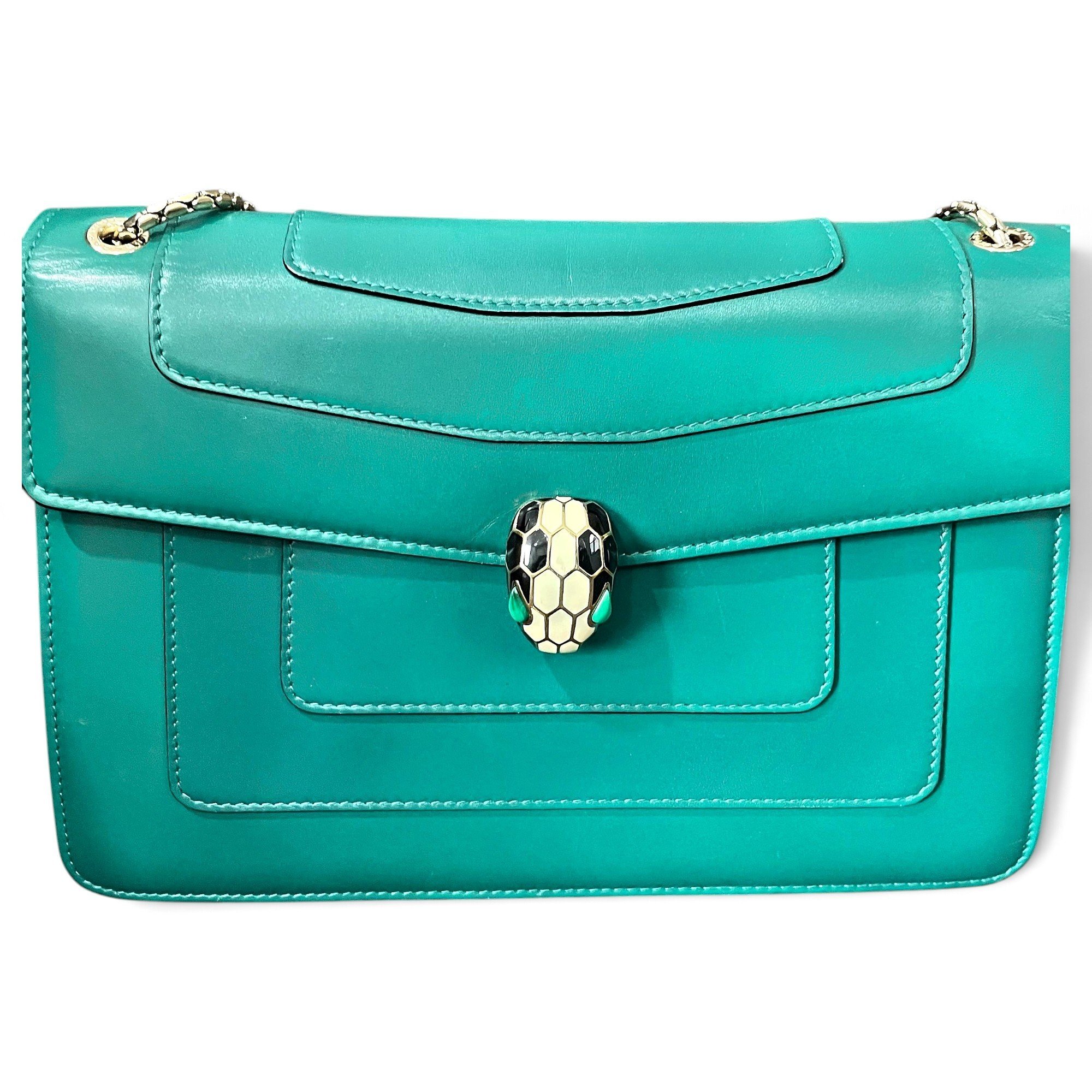 Serpenti leather handbag