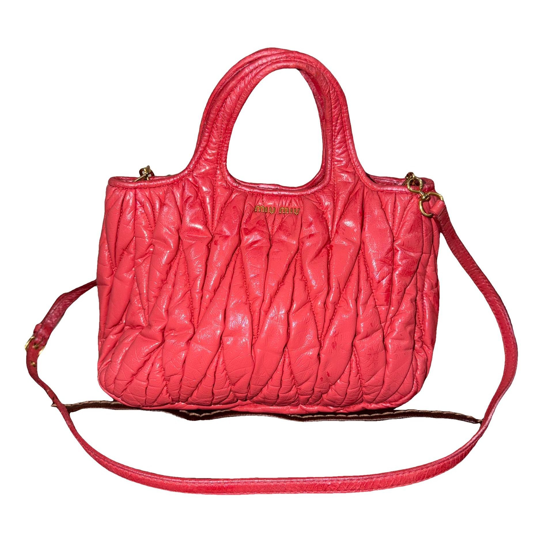 Patent leather satchel