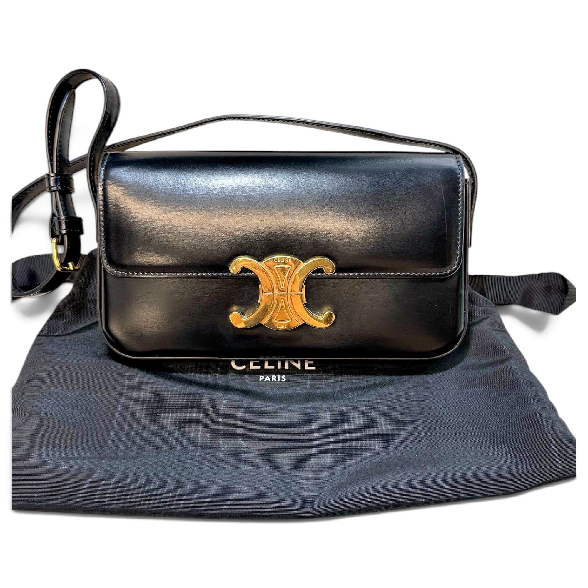 Triomphe Long leather handbag