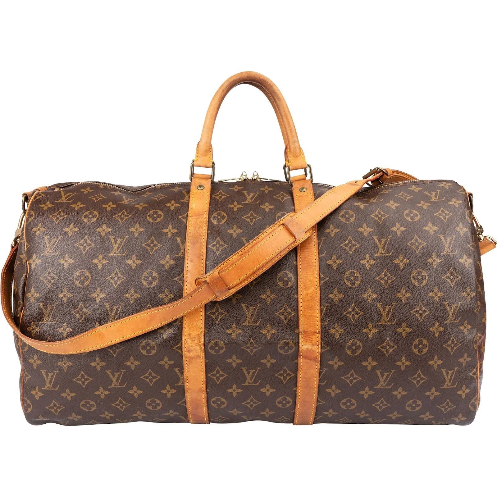 Keepall leather travel bag