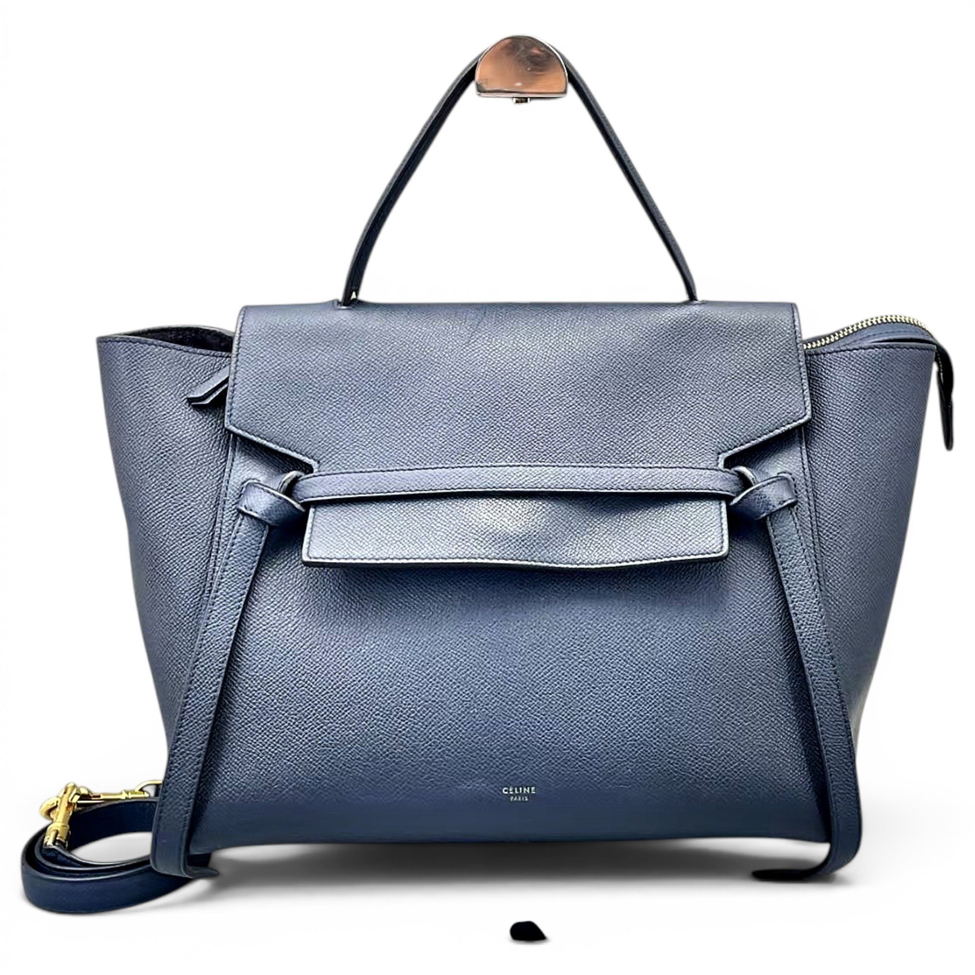 Belt leather crossbody bag