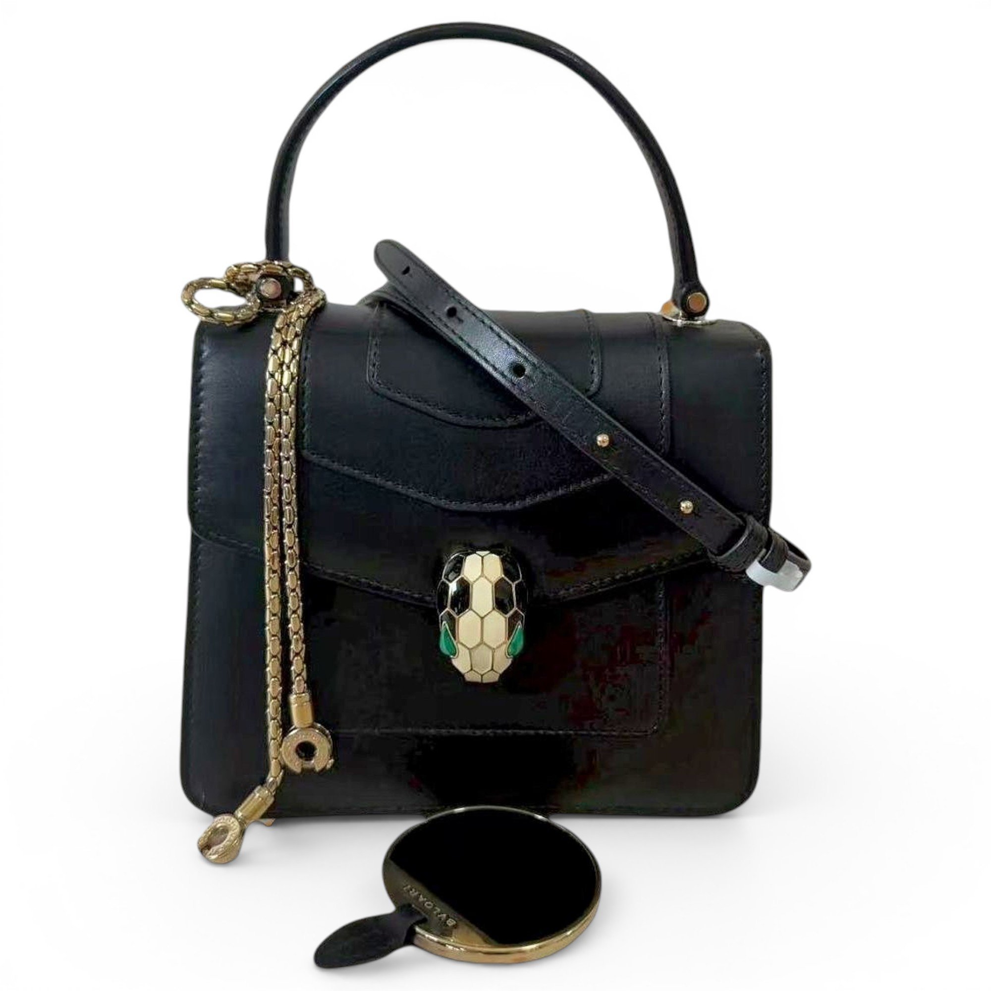 Serpenti leather handbag