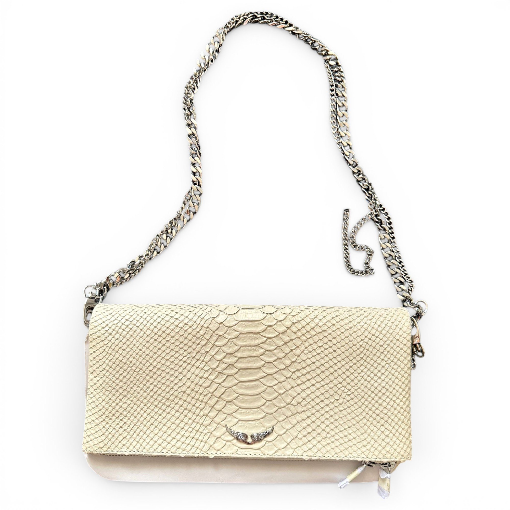 Rock leather clutch bag