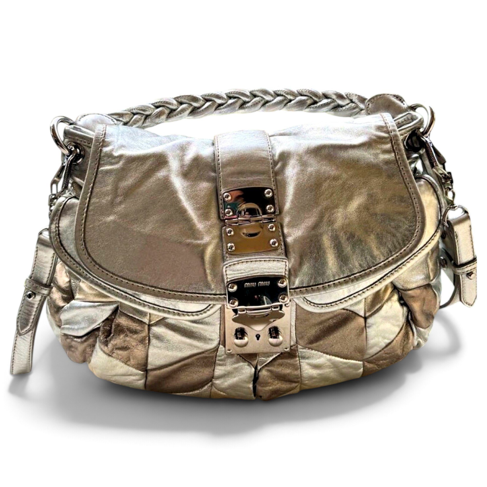 Coffer leather handbag