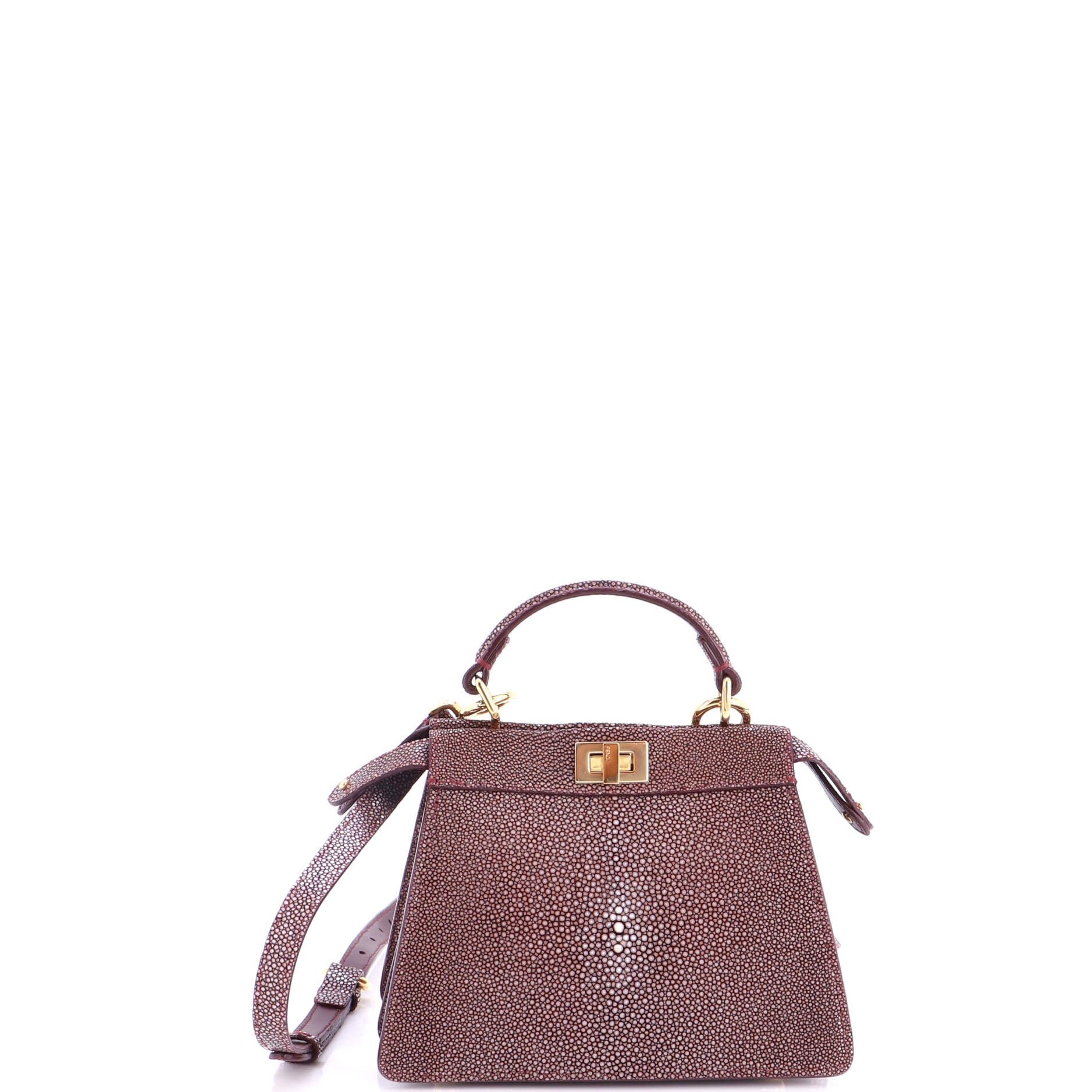 Peekaboo ISeeU Bag Stingray and Leather Petite