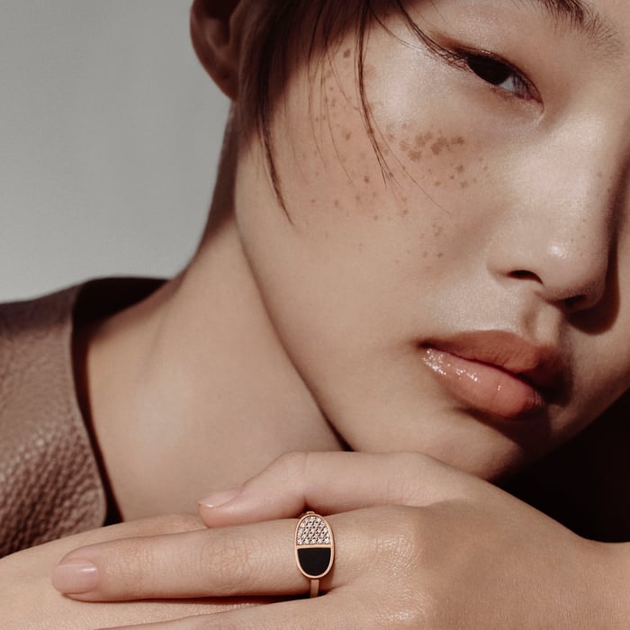 Sans Coloris Chaine d'Ancre Verso Ring, Small Model