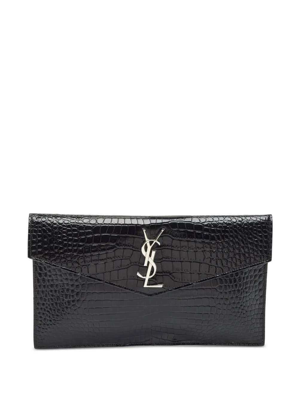 2020 Uptown croc-embossed clutch bag