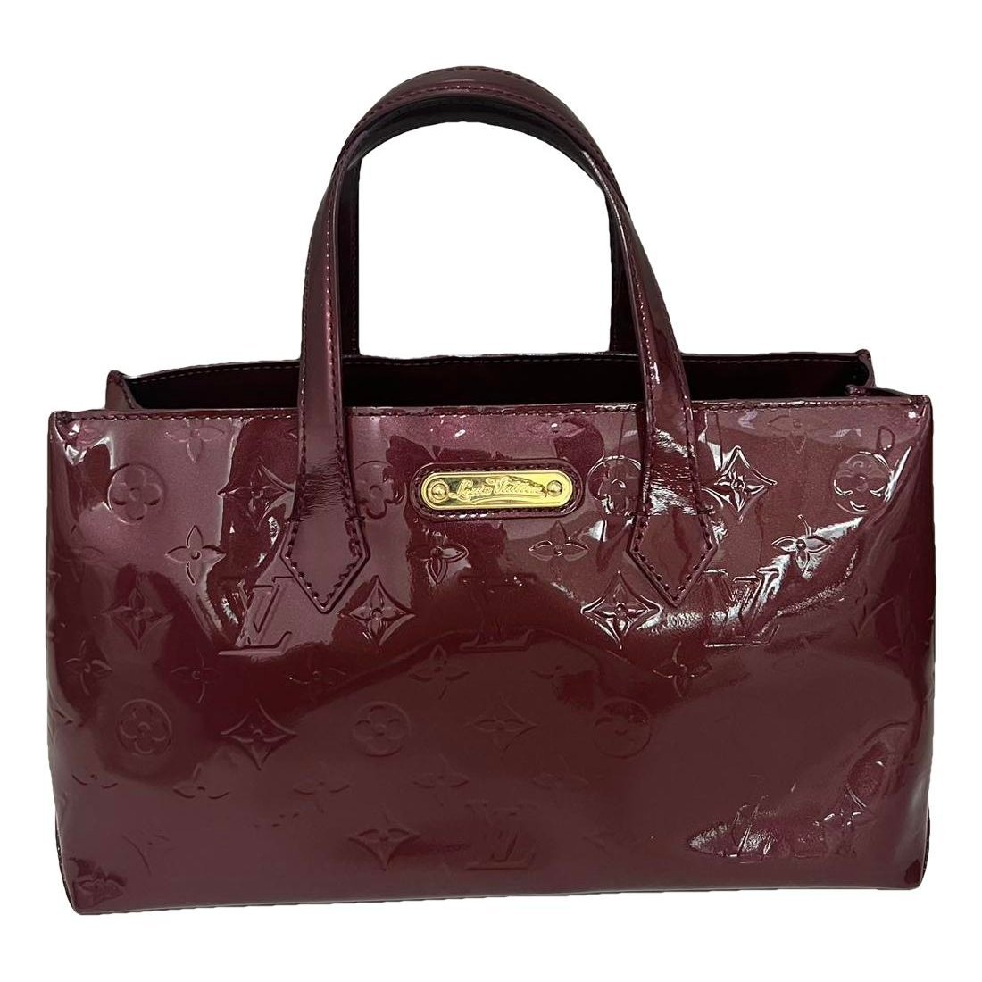 Patent leather handbag