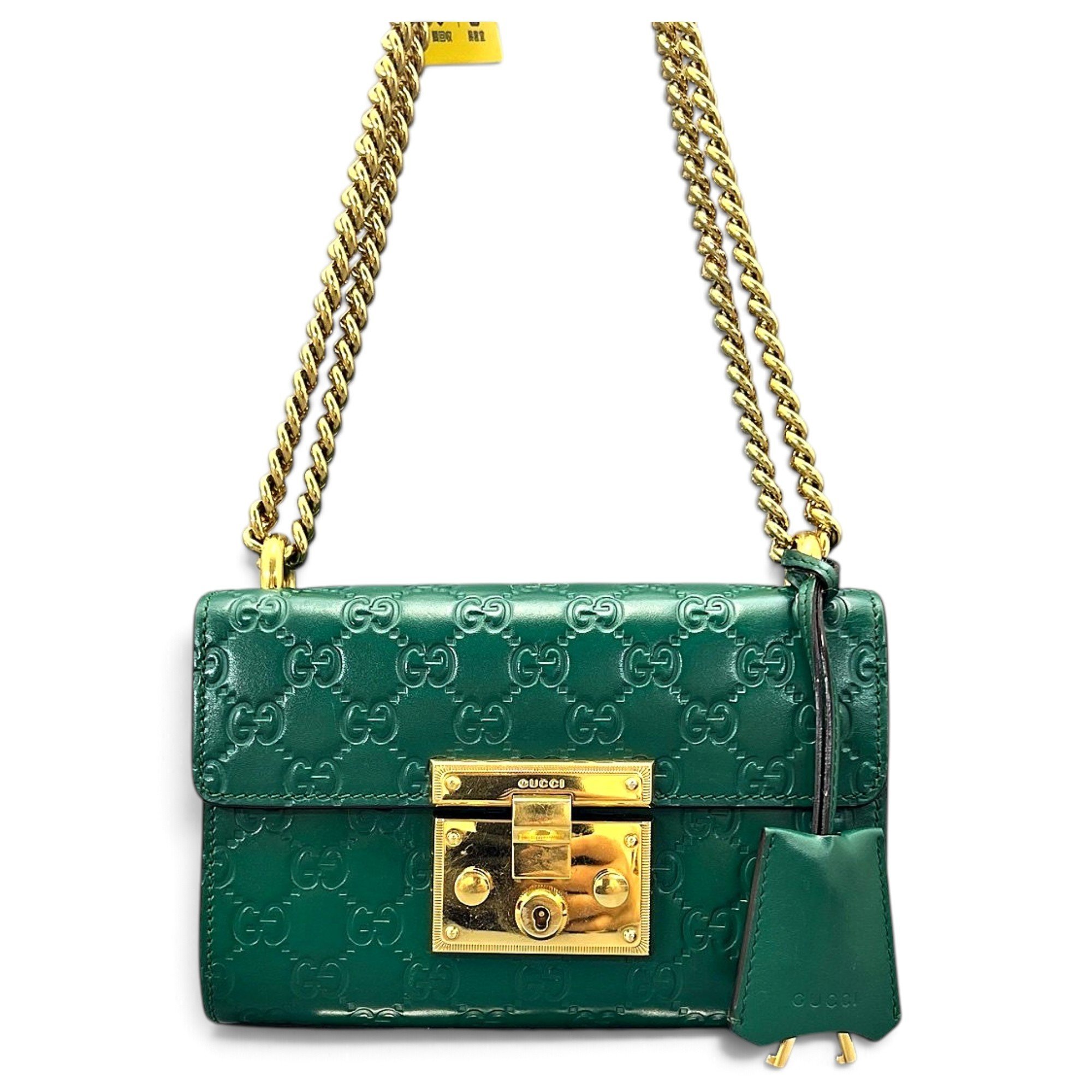 Padlock leather crossbody bag