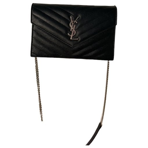 Leather clutch bag