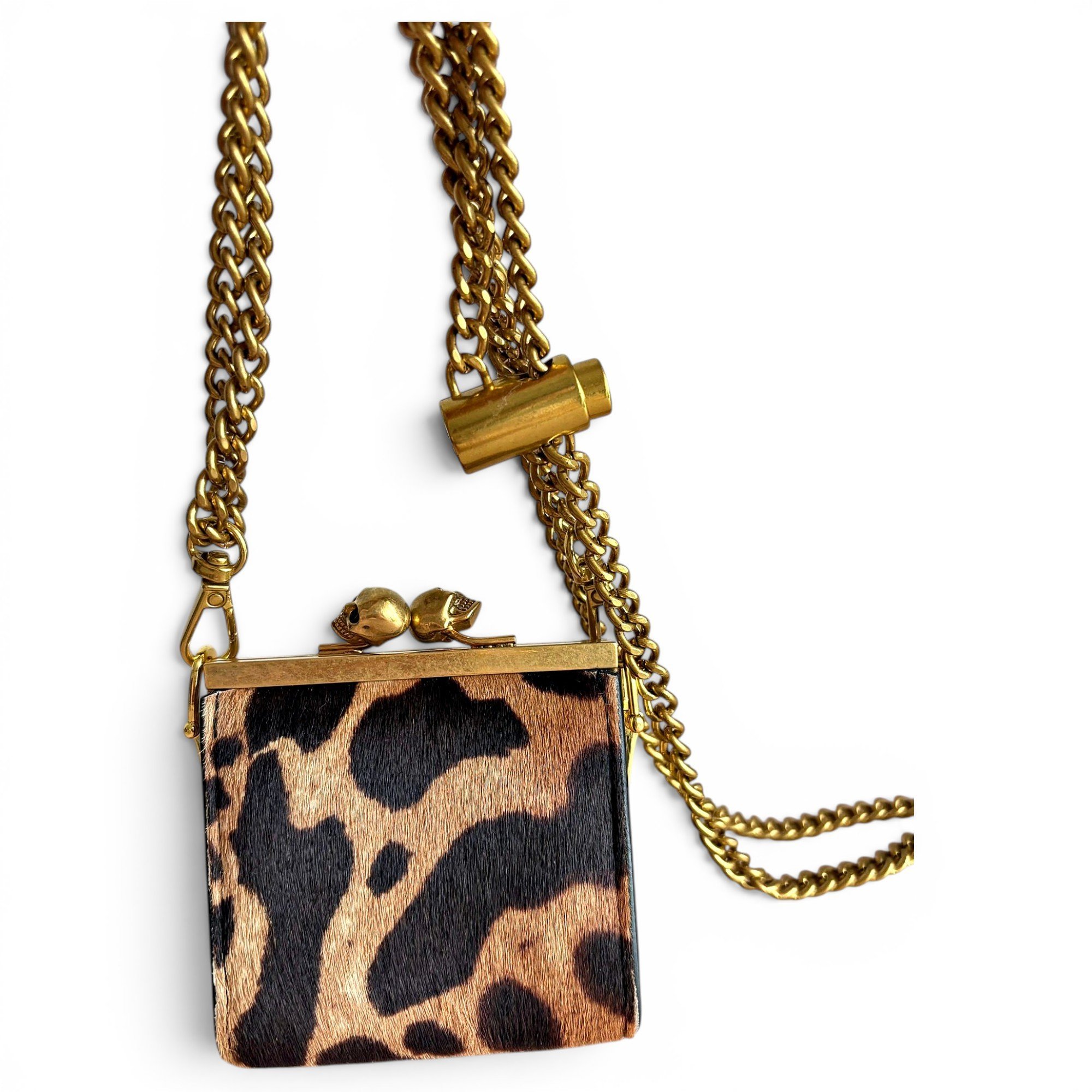 Alexander McQueen Skull pony-style calfskin bag