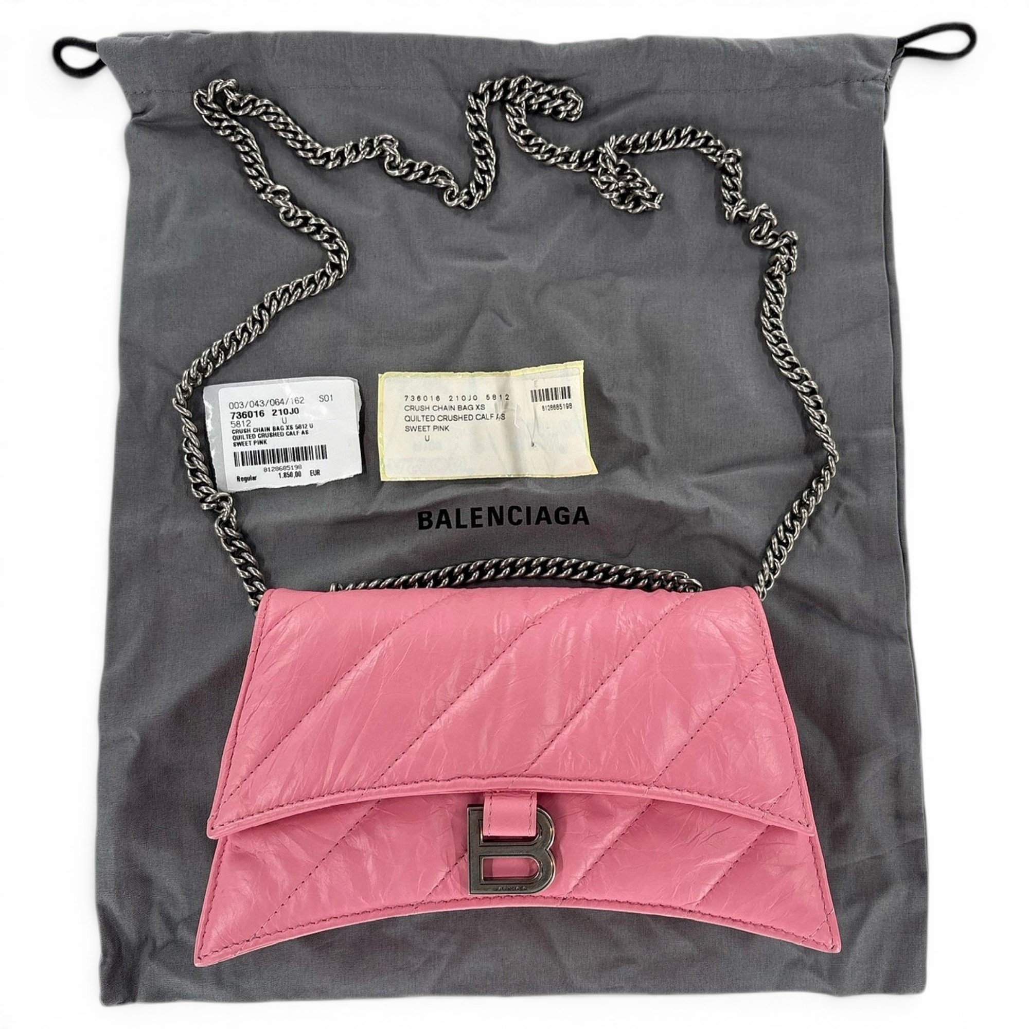Crush leather handbag