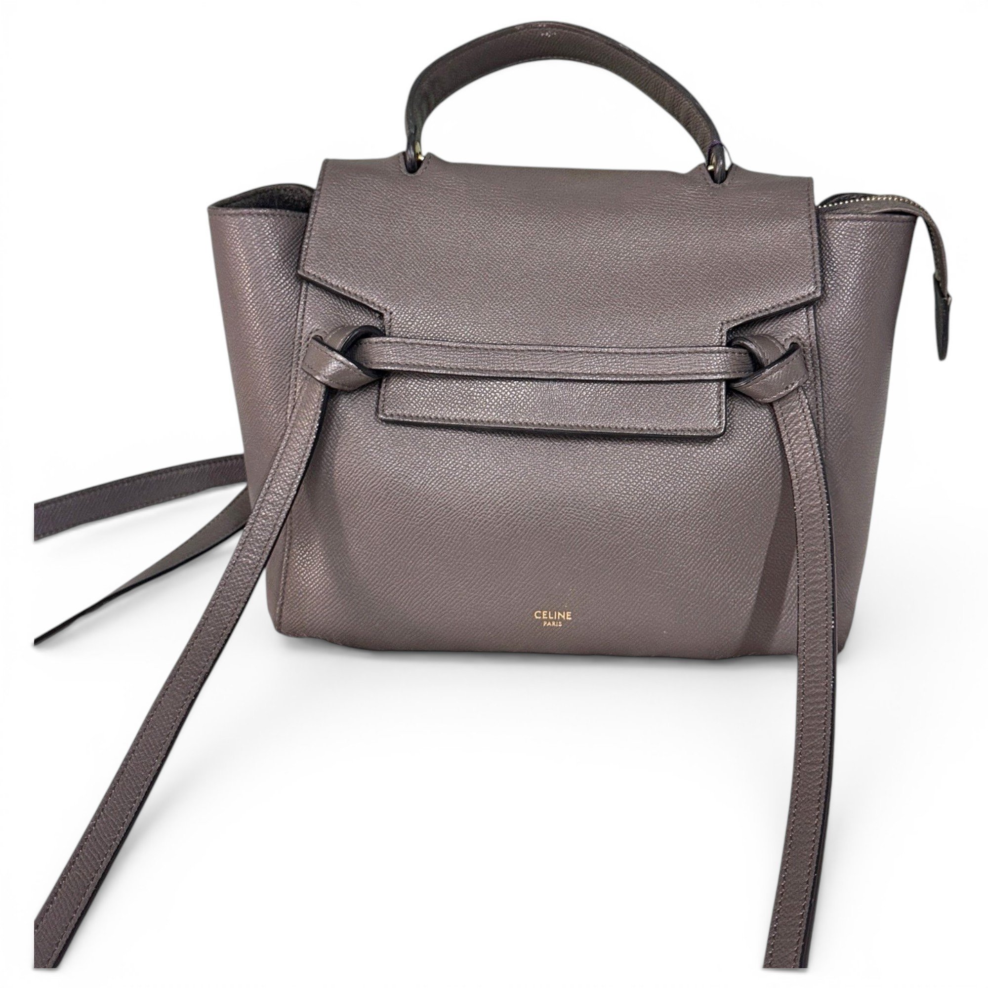 Belt leather handbag