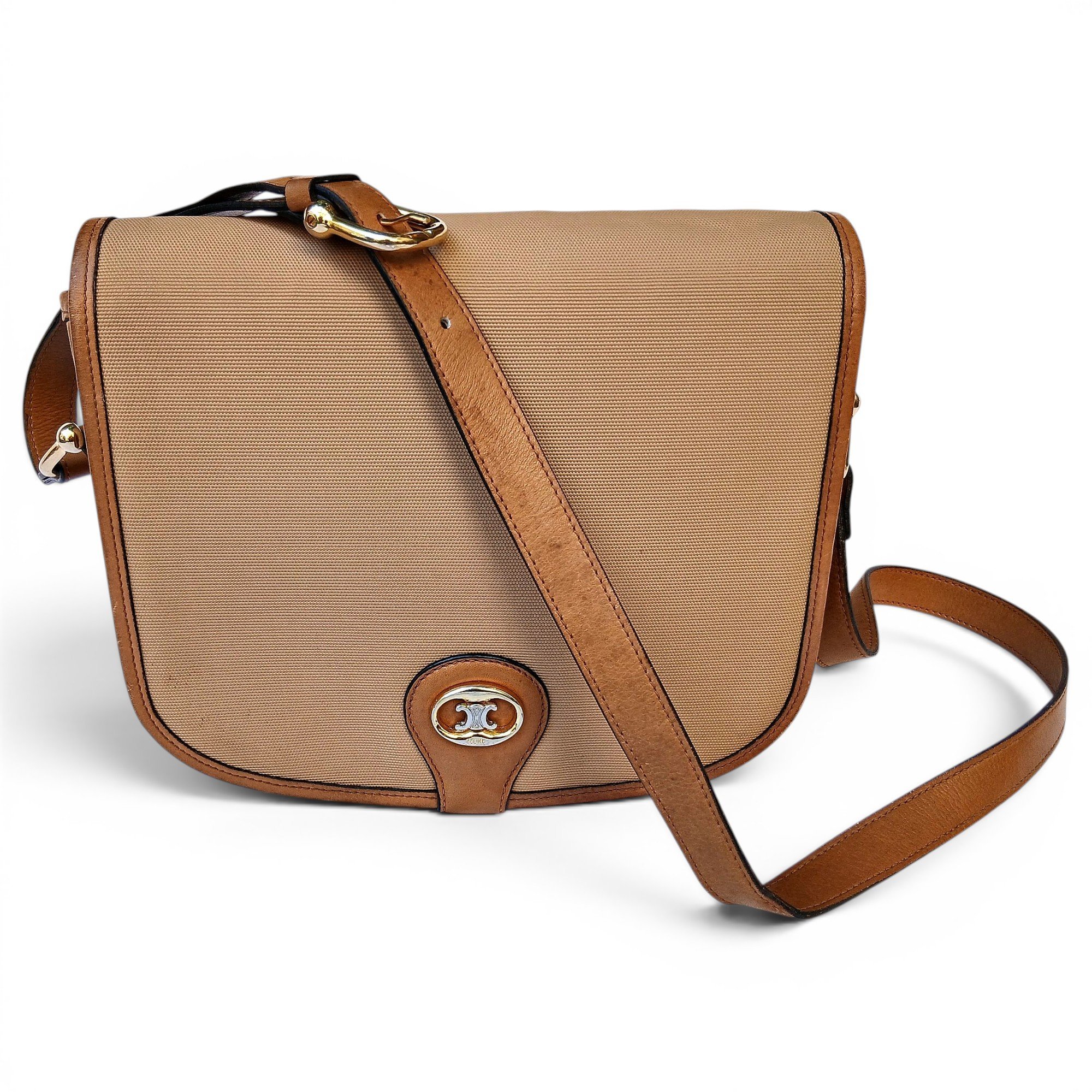 Triomphe Maillon cloth crossbody bag