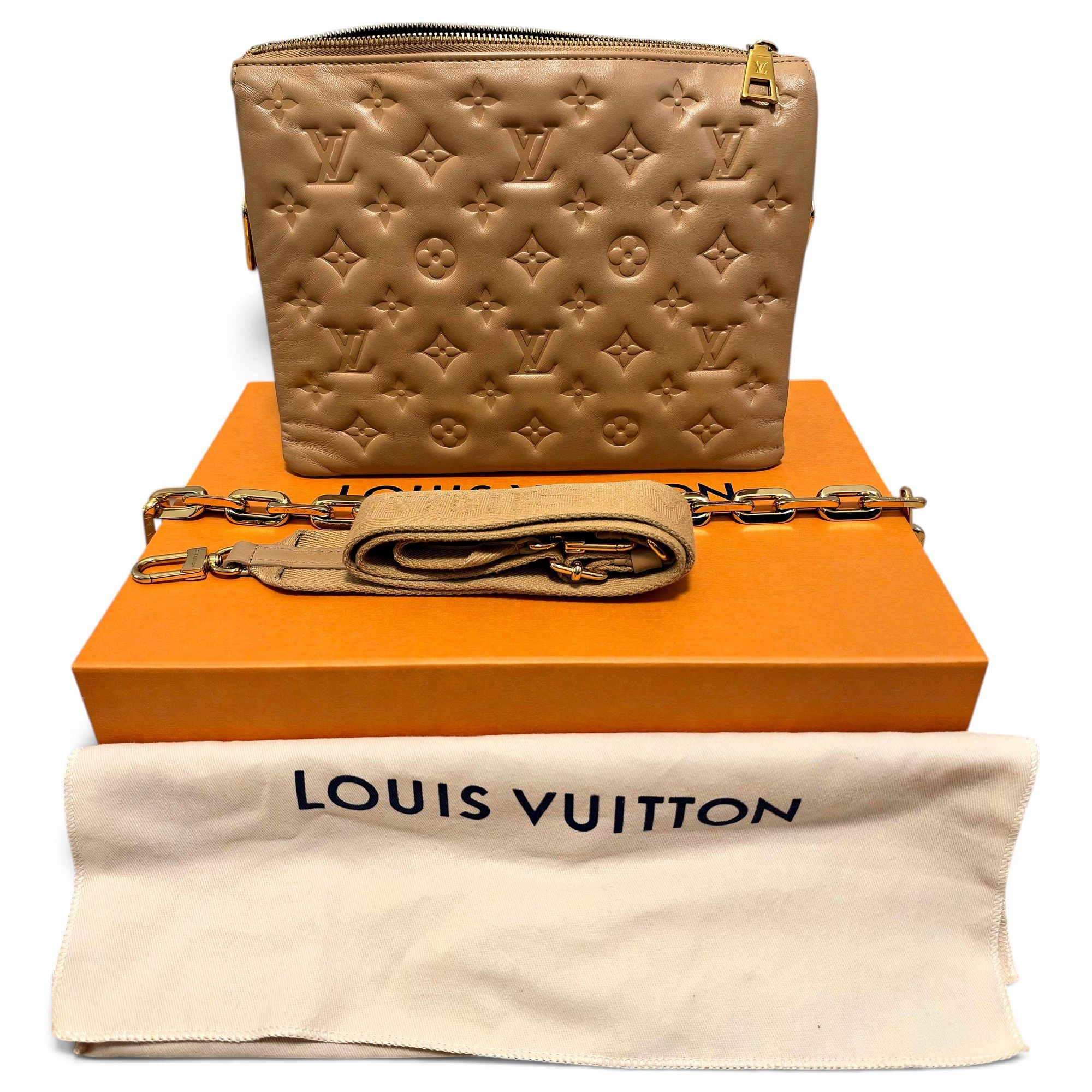 Coussin leather crossbody bag
