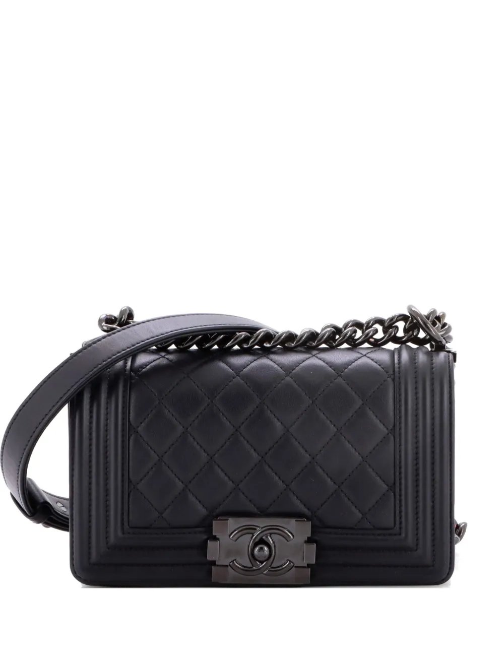 So Black Boy Flap Bag Quilted Lambskin Small shoulder bag