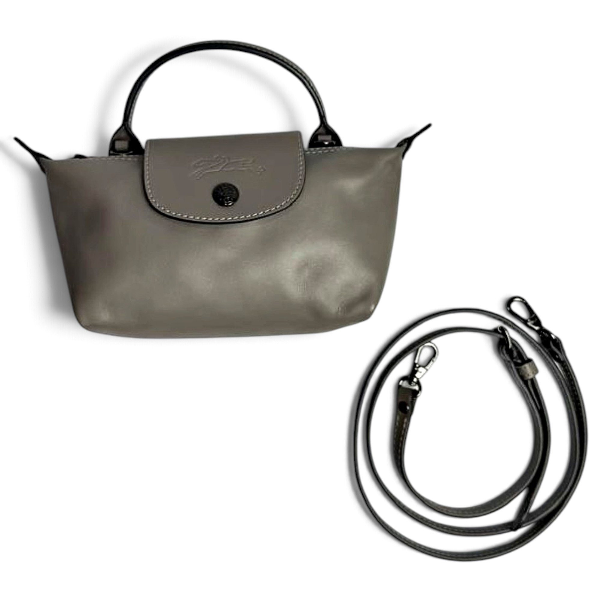 Pliage leather mini bag