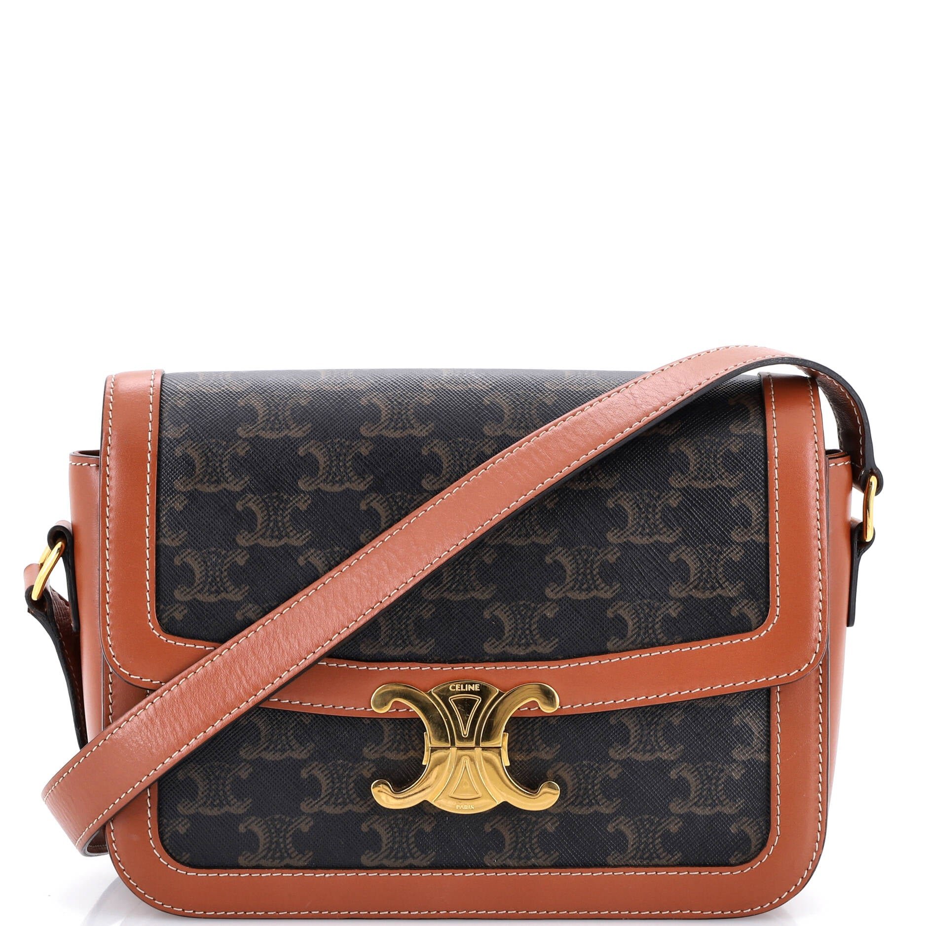Triomphe Shoulder Bag Triomphe Coated Canvas Medium