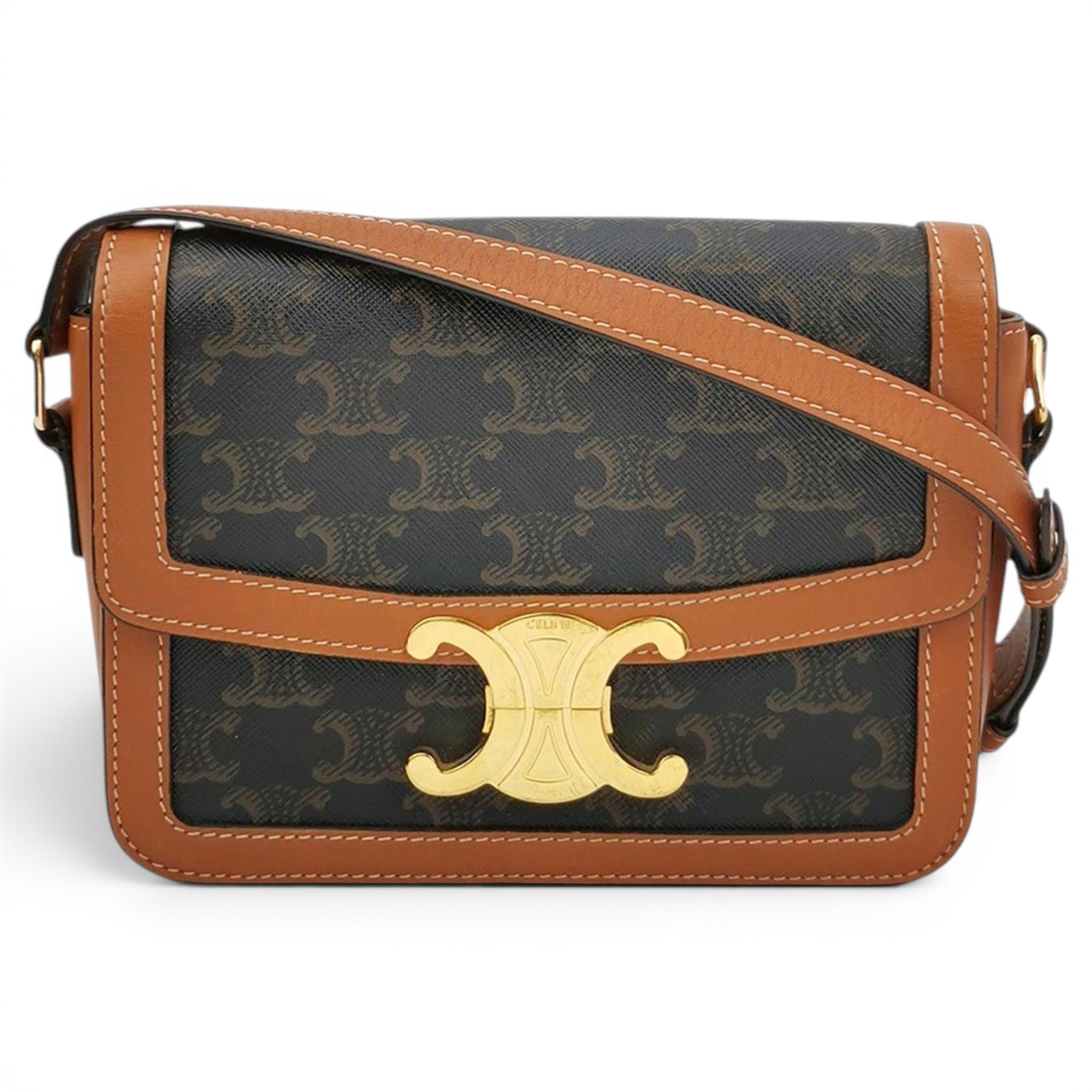 Triomphe leather crossbody bag
