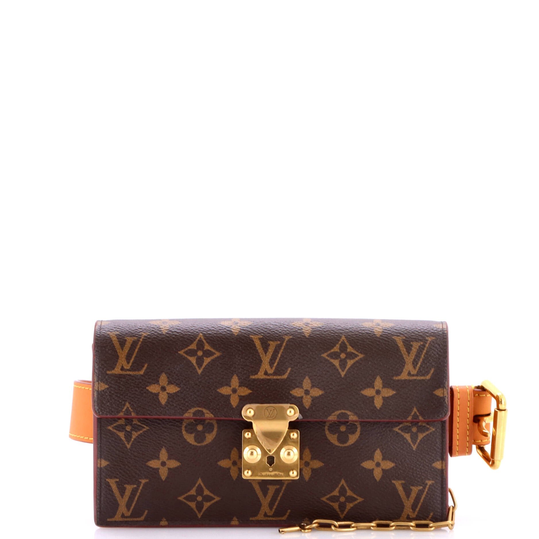 S Lock Belt Pouch Monogram Canvas