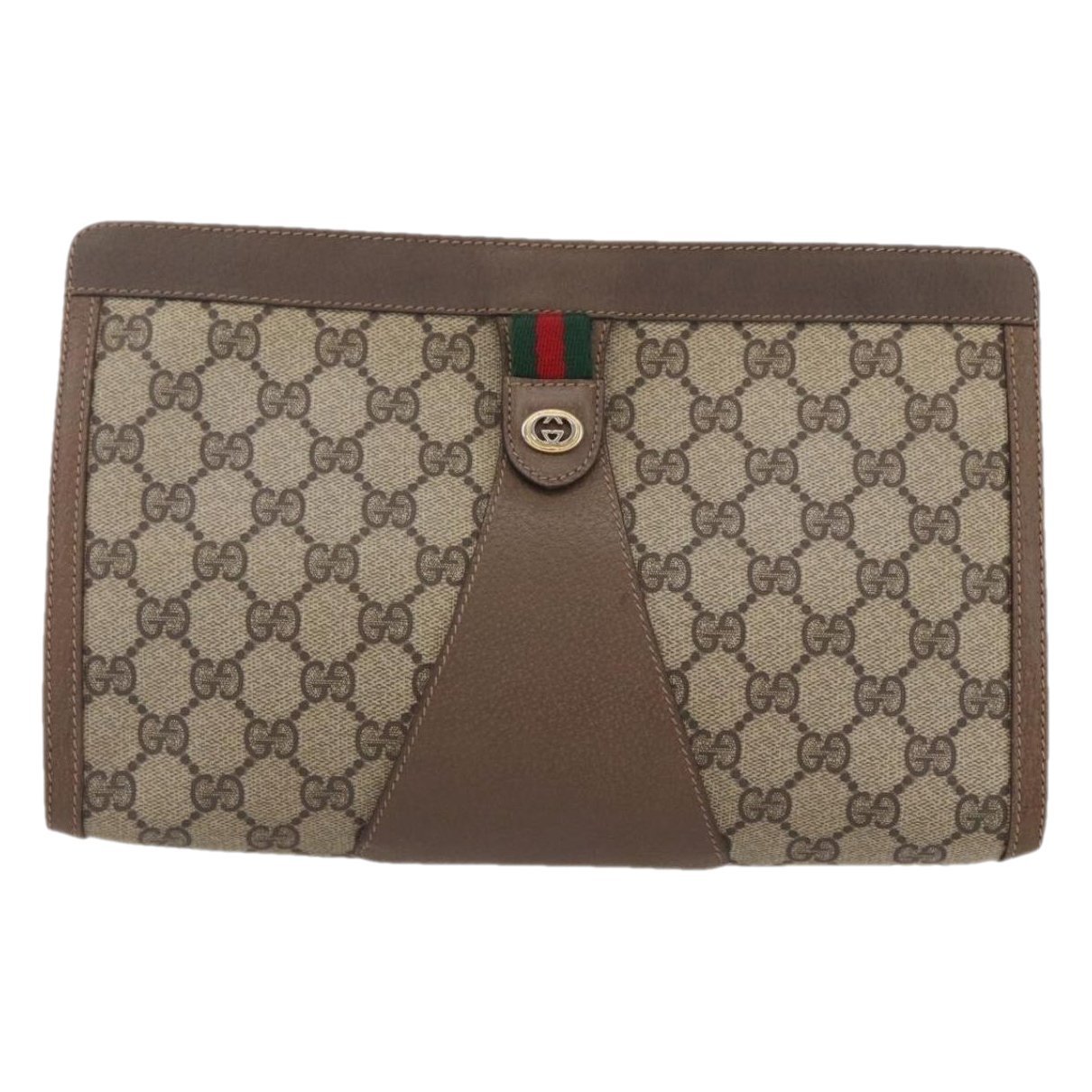Leather clutch bag