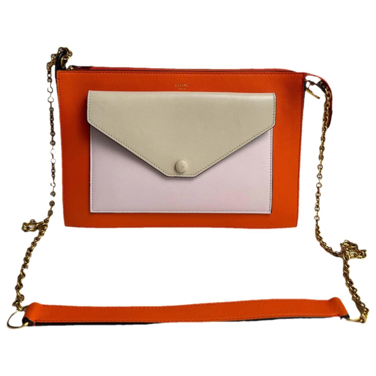 Pocket leather crossbody bag