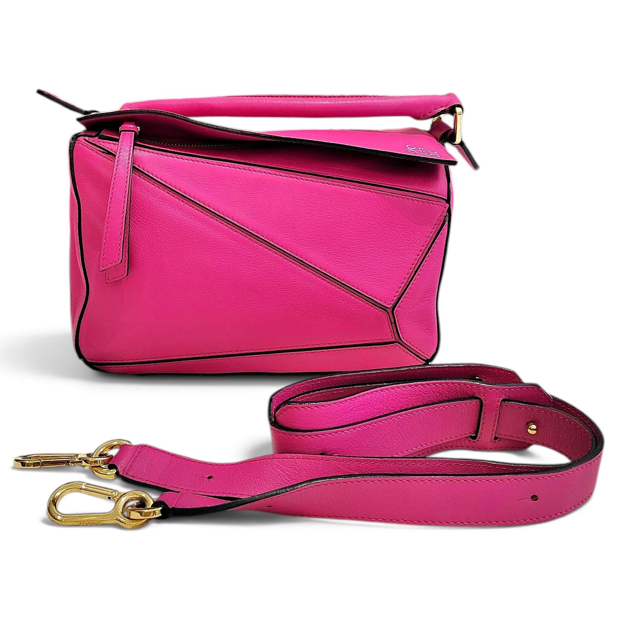 Puzzle leather crossbody bag
