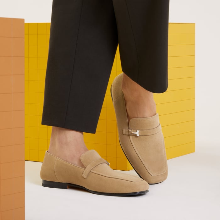Beige Argile Mocassins Giovanni