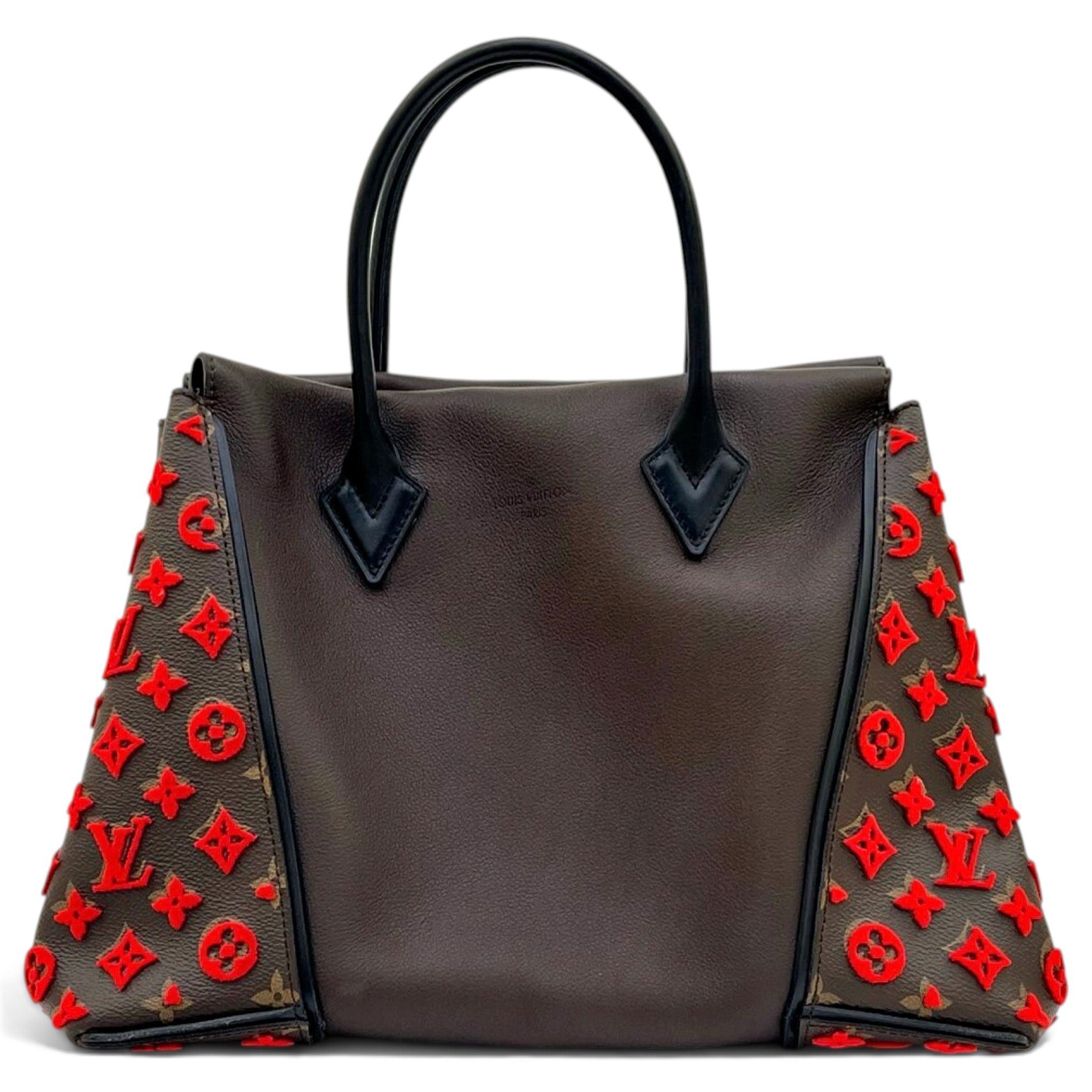 Tote W leather tote
