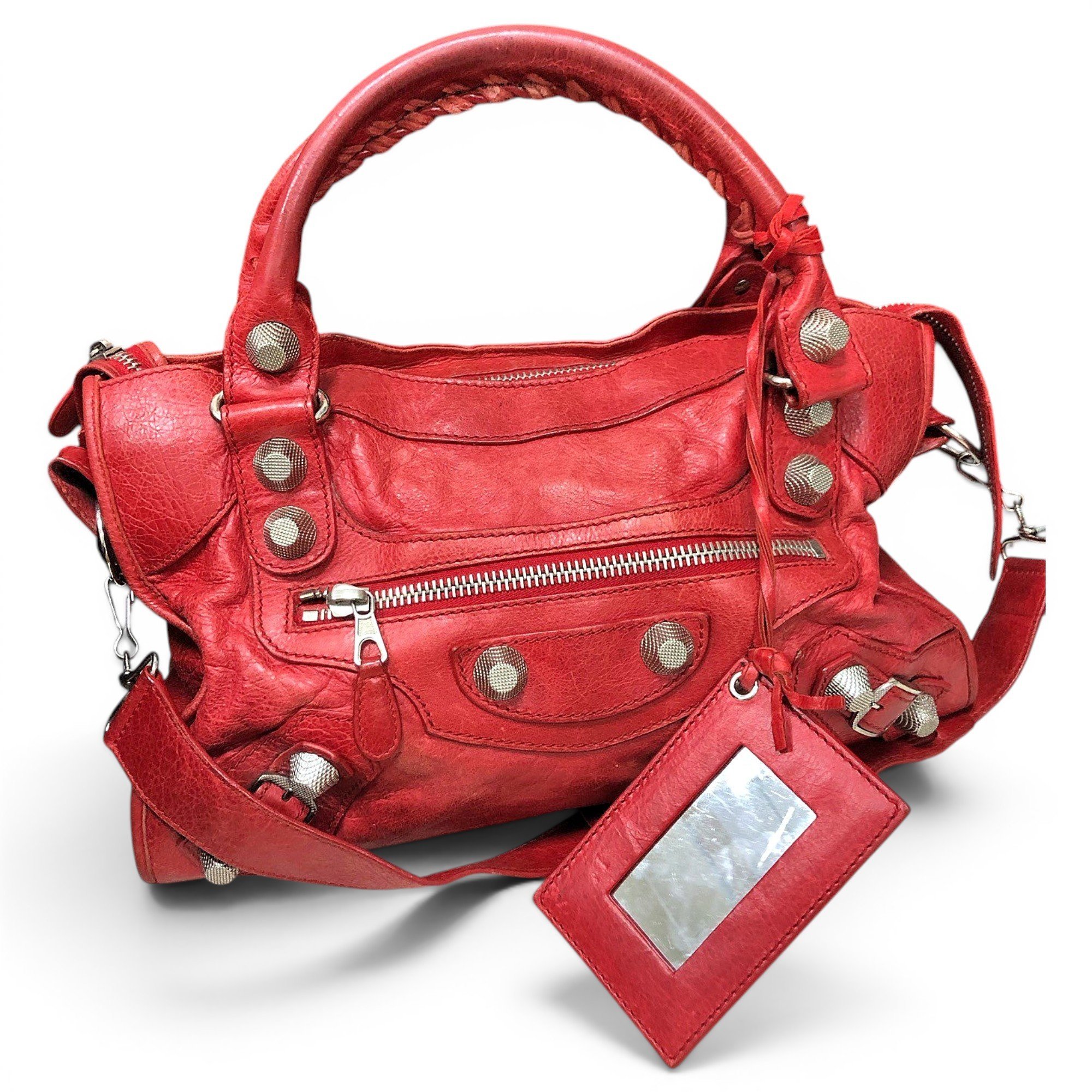 City leather handbag